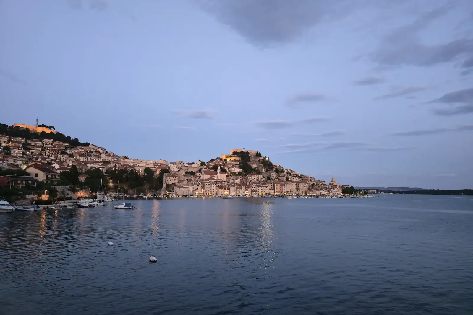 Šibenik fortress at night, a symbol of the city's defence on the Homeland War tour